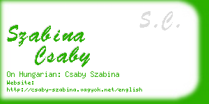 szabina csaby business card